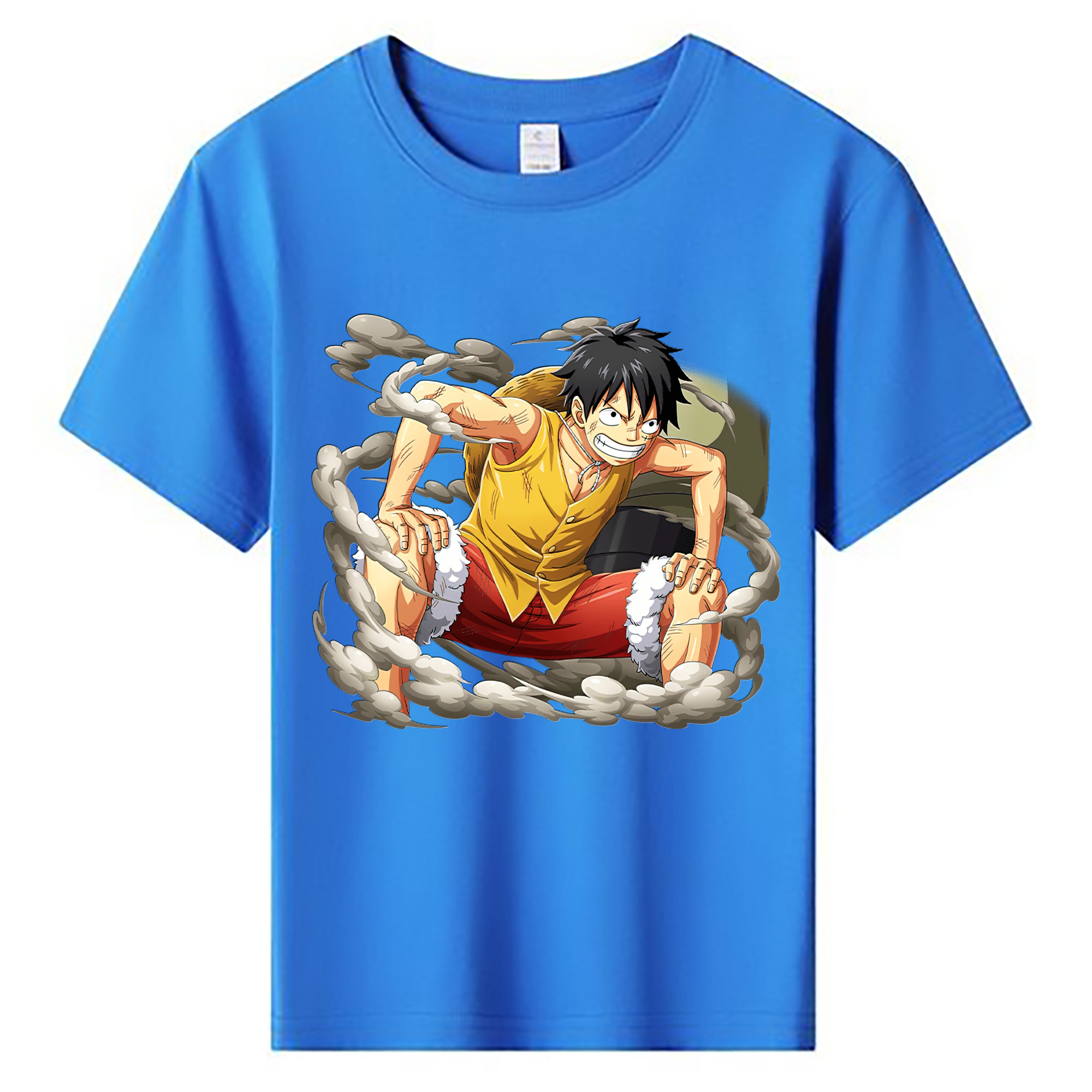 ワンピース モンキー・D・ルフィ ONE PIECE Monkey D. Luffy 綿100％キッズTシャツ（フロントプリント）